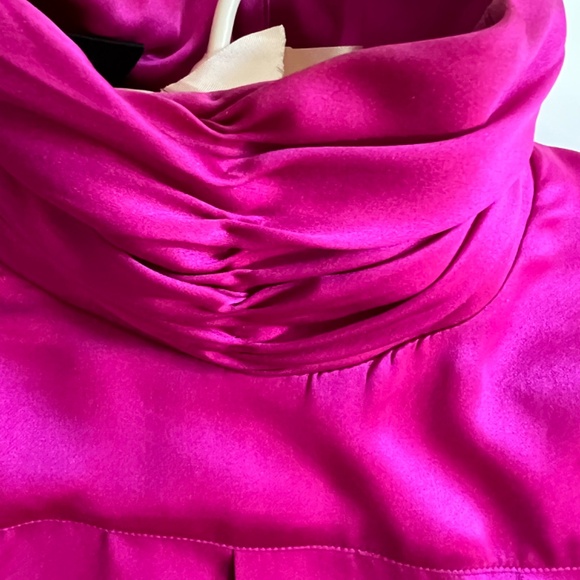 Vintage Baldanza Raspberry Silk Blouse, Size 6 - Picture 3 of 6